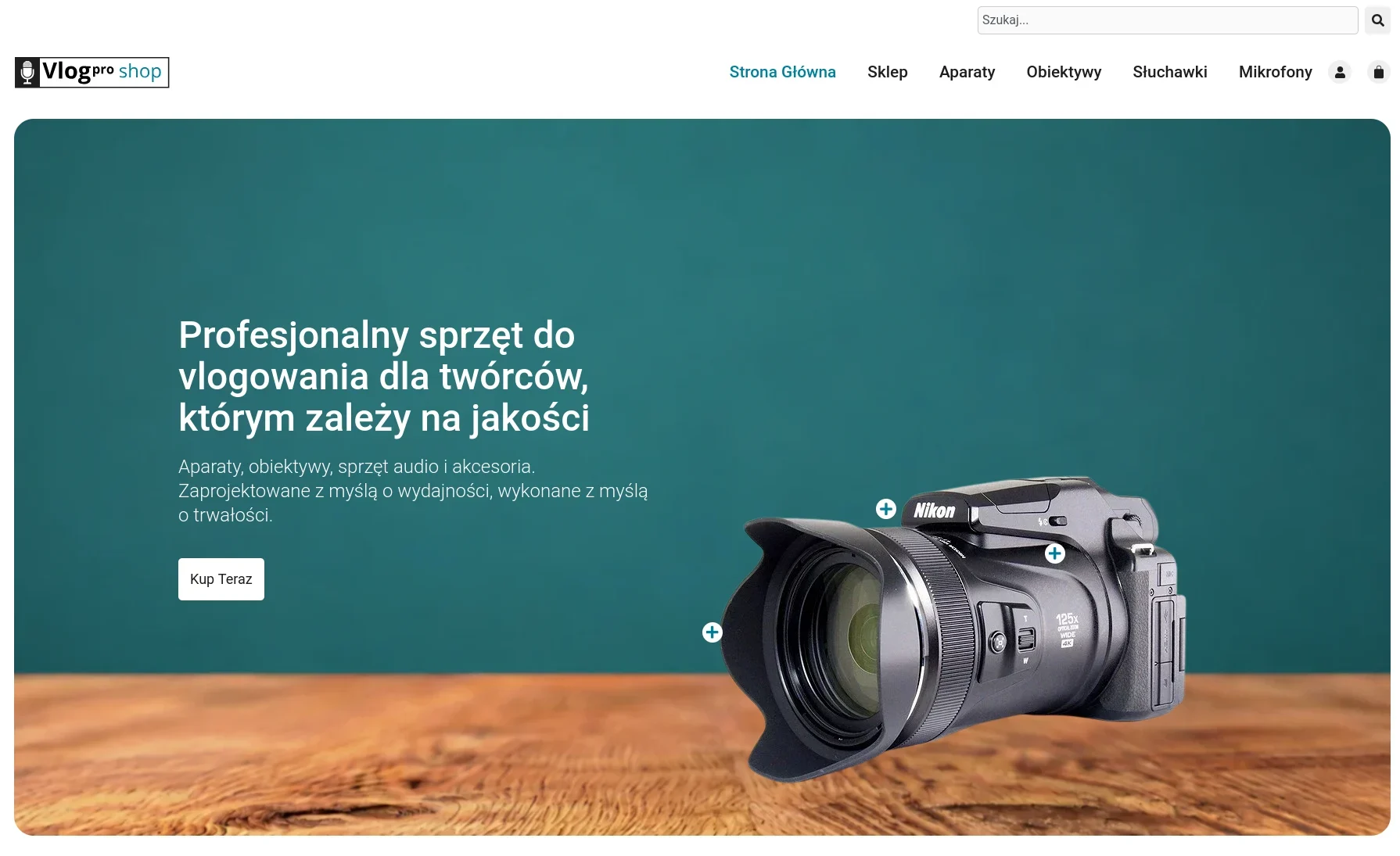 Zrzut ekranu sklepu internetowego WooCommerce zaprojektowanego przez JR Web Design